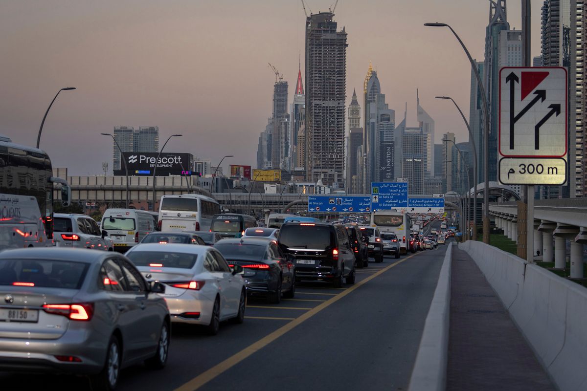 Traffic pollution in Dubai
